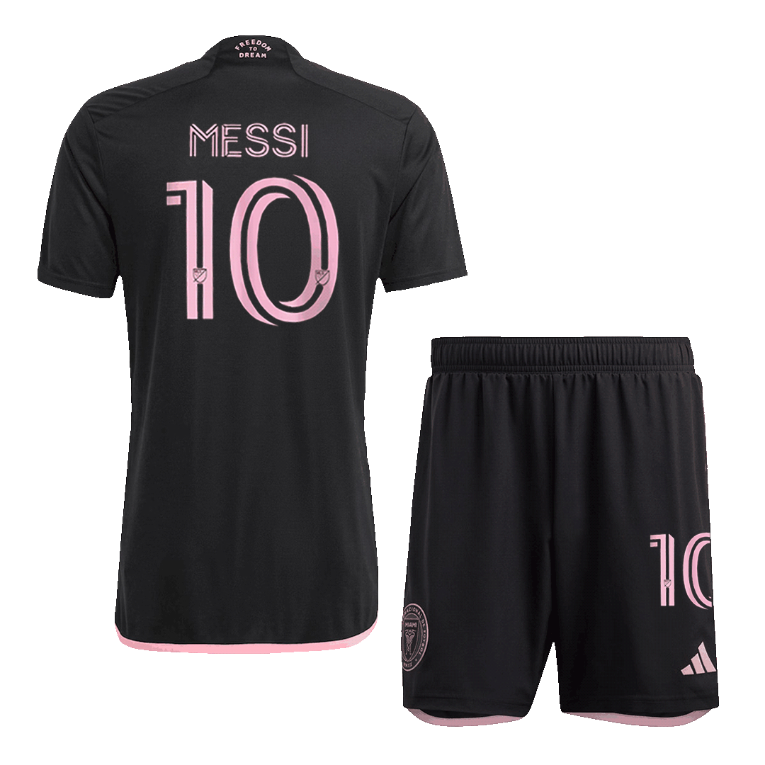 Set Tricouri Fotbal Inter Miami CF MESSI #10 Deplasare 2023 (mărime mare)