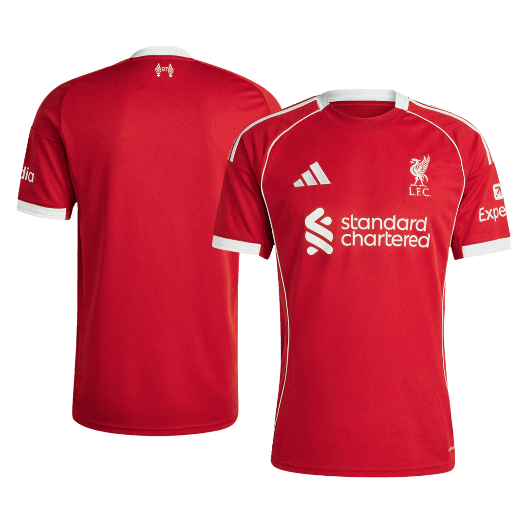 Tricou Liverpool Acasă 2025/26 – design roșu Anfield, modelul de pe TricouriFotbaliști
