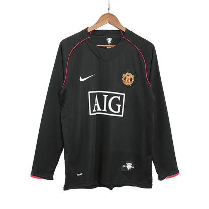 Tricouri Fotbal Vintage Manchester United SCHOLES #18 Deplasare 2007/08 Mânecă Lungă