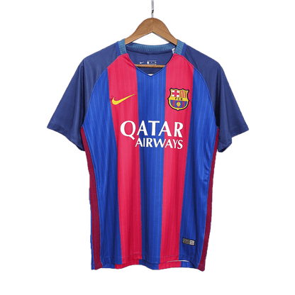 Tricouri Fotbal Vintage Barcelona MESSI #10 Acasă 2016/17