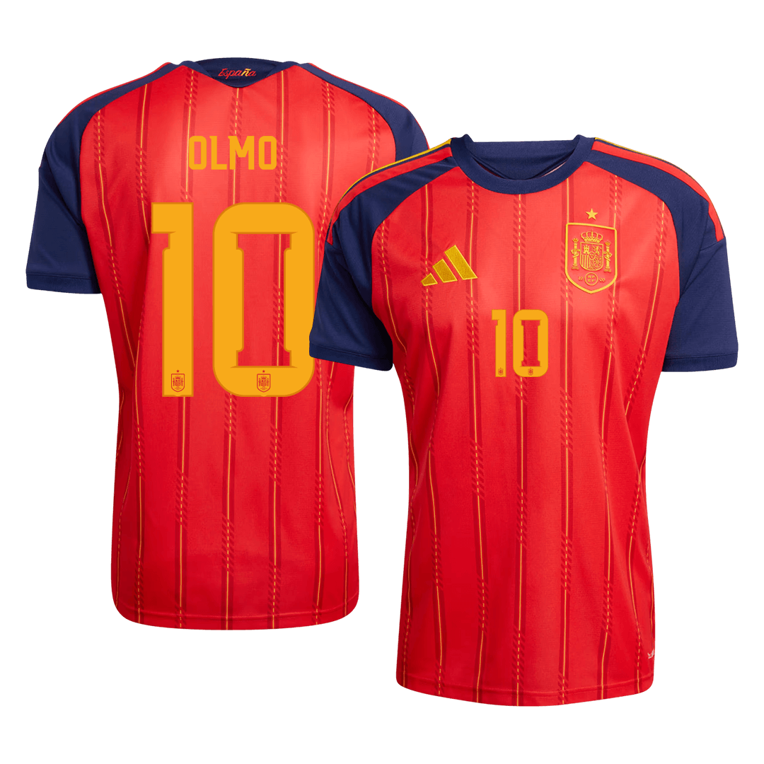 Tricouri Fotbal Spania OLMO #10 Acasă Cupa Mondială 2026 - Premium