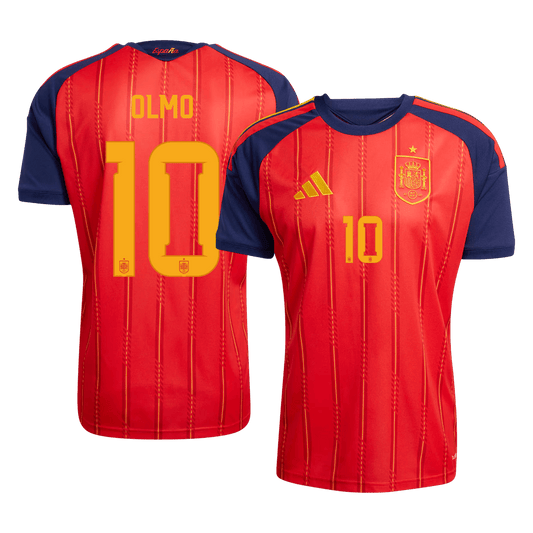 Tricouri Fotbal Spania OLMO #10 Acasă Cupa Mondială 2026 - Premium