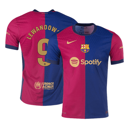 Tricouri Fotbal Barcelona LEWANDOWSKI #9 Acasă 2024/25 Authentic