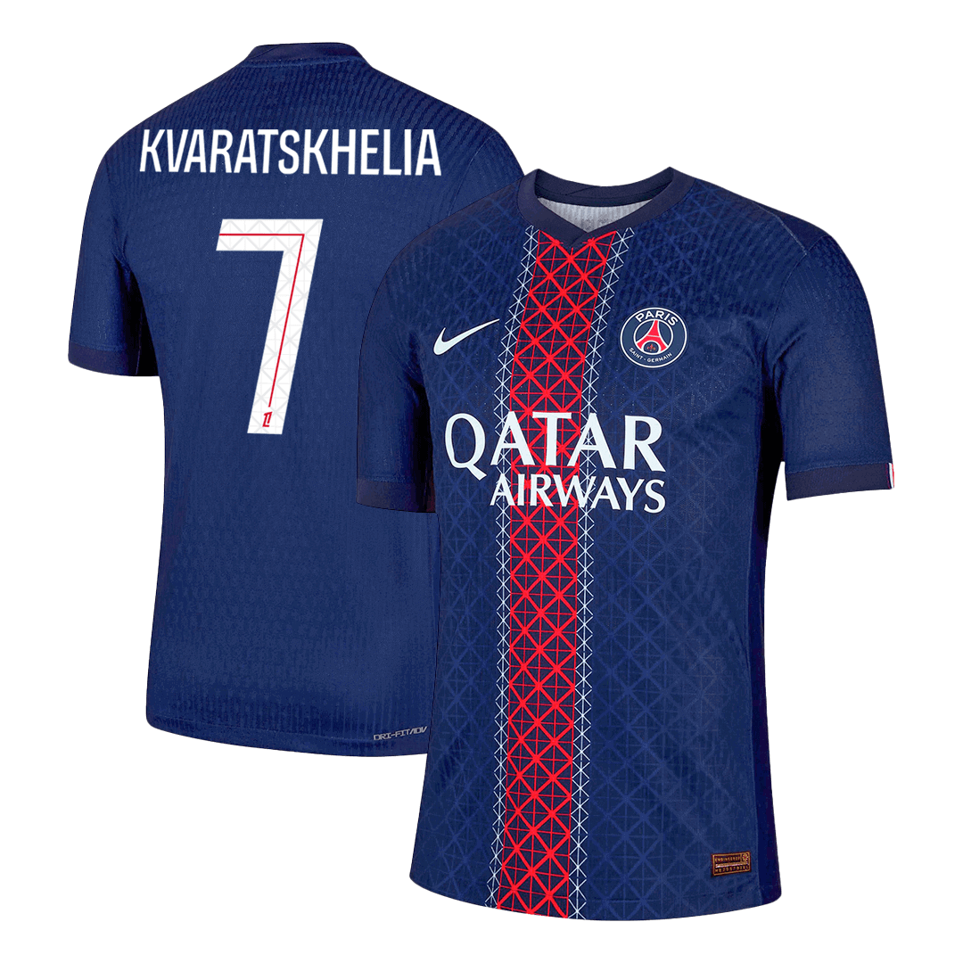 Tricouri Fotbal PSG KVARATSKHELIA #7 Acasă 2025/26 Authentic