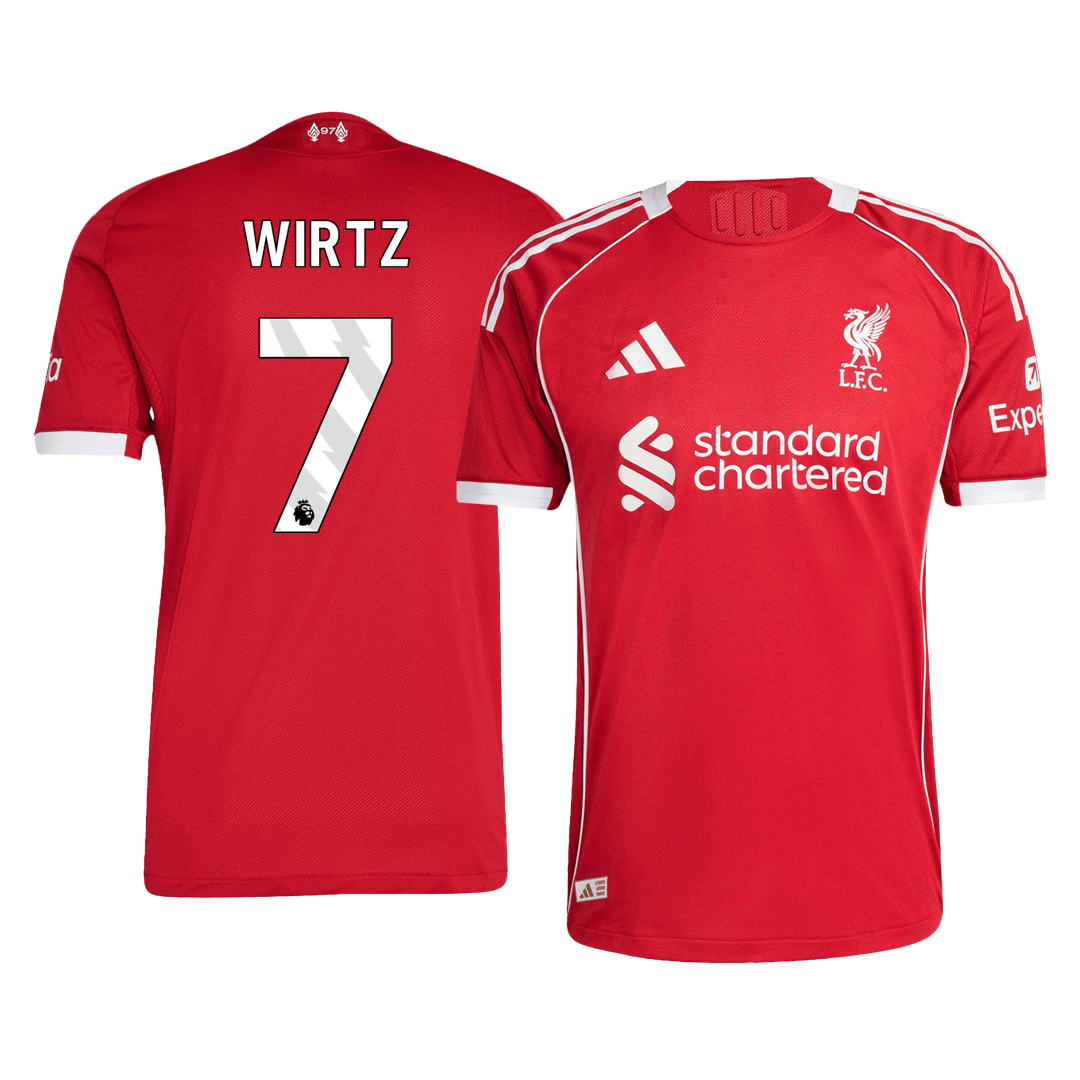 Tricouri Fotbal Liverpool WIRTZ #7 Acasă 2025/26 Authentic