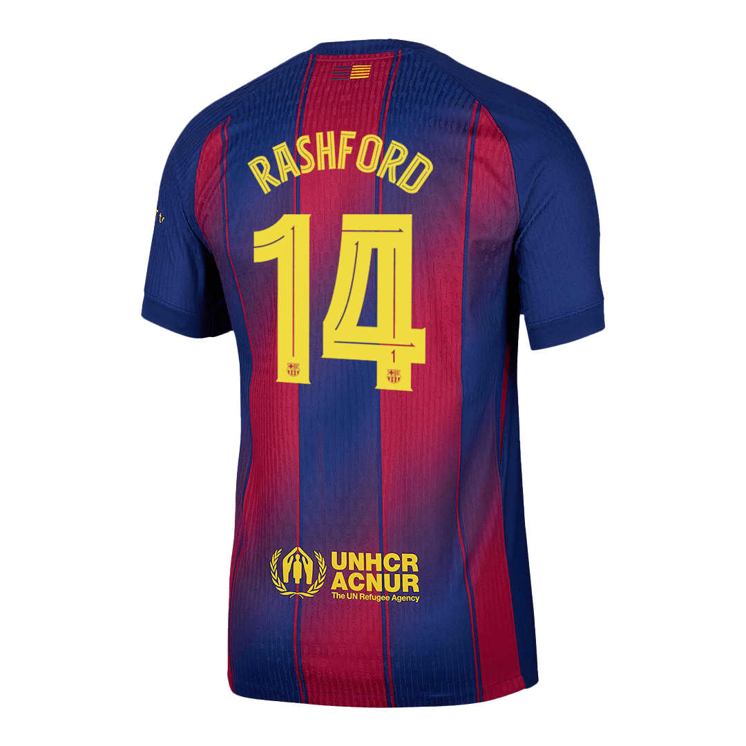 Tricouri Fotbal Barcelona RASHFORD #14 Acasă 2025/26 Authentic - UCL