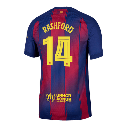 Tricouri Fotbal Barcelona RASHFORD #14 Acasă 2025/26 Authentic - UCL