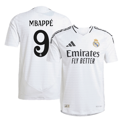 Tricouri Fotbal Real Madrid MBAPPÉ #9 Acasă 2024/25 Authentic