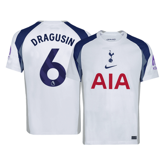 Tricouri Fotbal Tottenham Hotspur DRAGUSIN #6 Acasă 2025/26 (mărime mare)