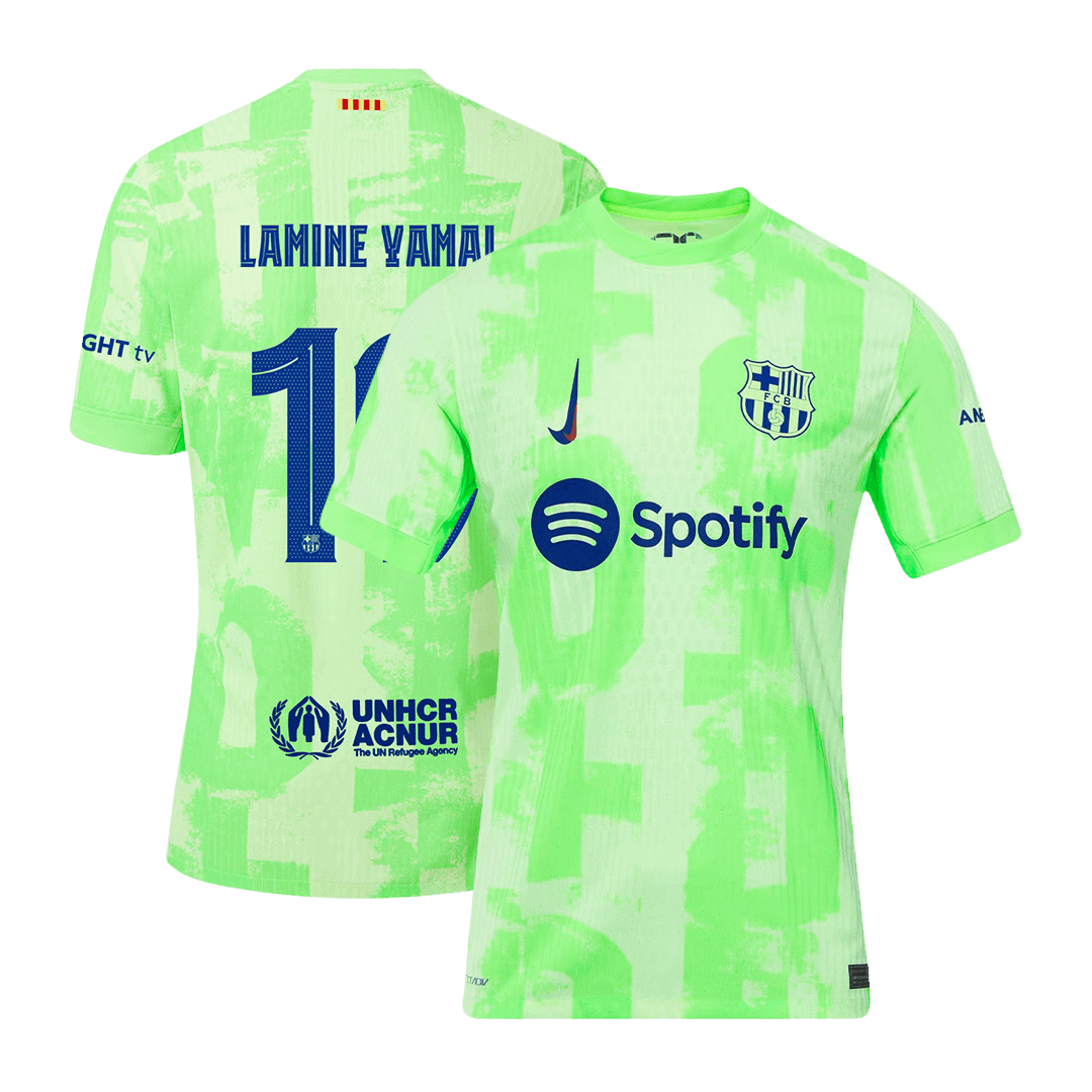 Tricouri Fotbal Barcelona LAMINE YAMAL #19 Treilea 2024/25 Authentic - UCL