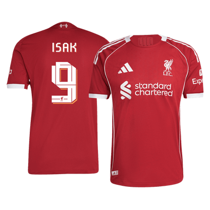 Tricouri Fotbal Liverpool ISAK #9 Acasă 2025/26 Authentic - UCL