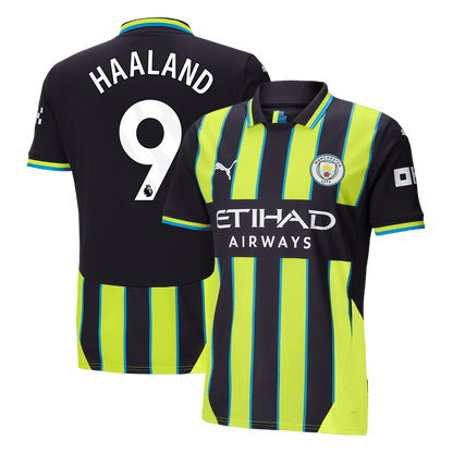 Tricouri Fotbal Manchester City HAALAND #9 Deplasare 2024/25 (mărime mare)