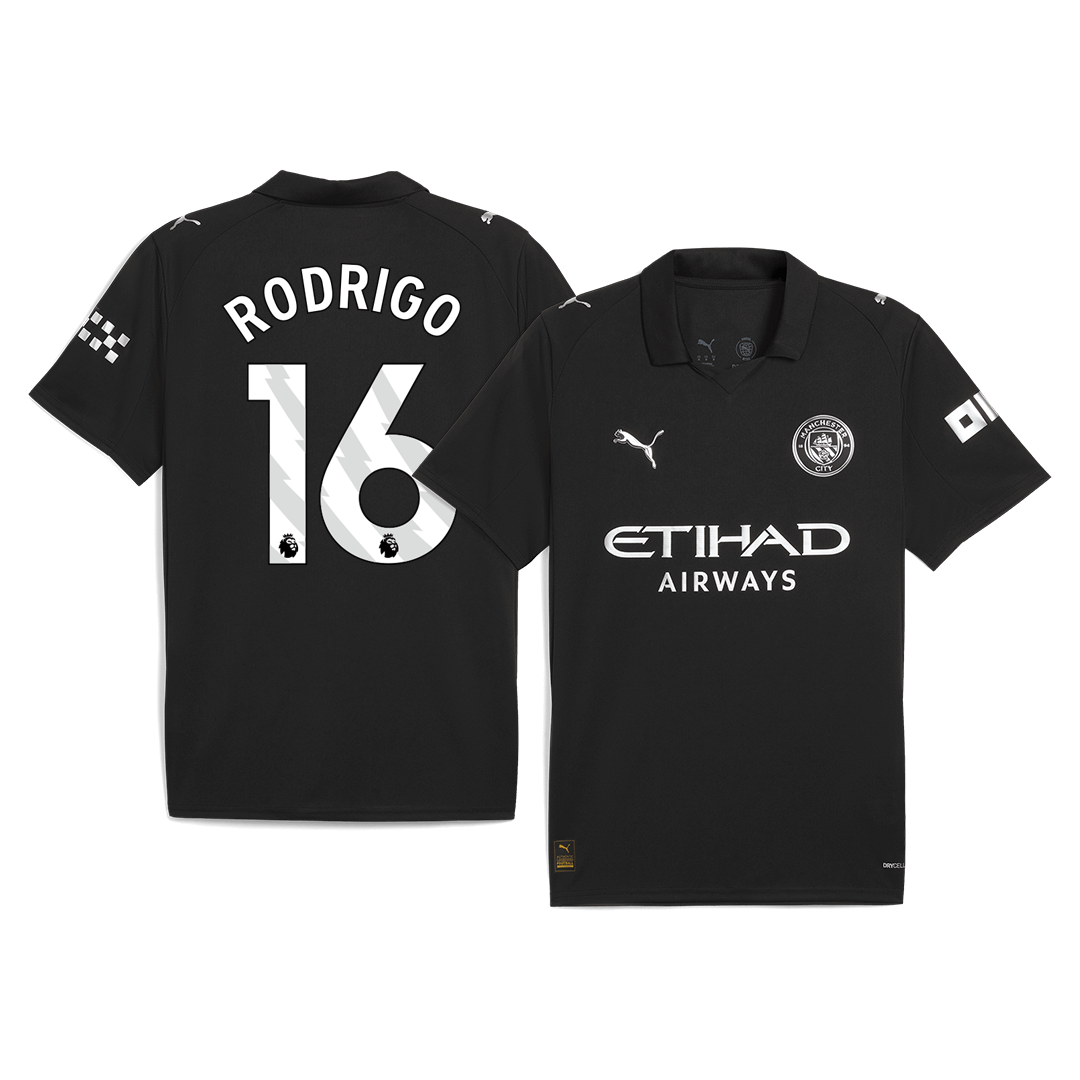 Tricouri Fotbal Manchester City RODRIGO #16 Deplasare 2025/26