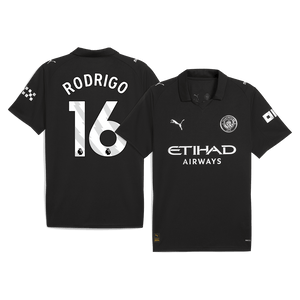Tricouri Fotbal Manchester City RODRIGO #16 Deplasare 2025/26