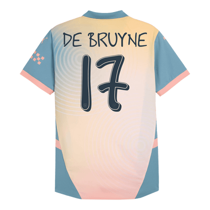 Tricouri Fotbal Manchester City DE BRUYNE #17 Al Patrulea 2024/25 Authentic - Definitely City