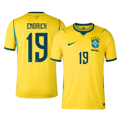 Tricouri Fotbal Brazilia ENDRICK #19 Acasă Cupa Mondială 2026