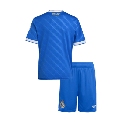 Set Tricouri Fotbal Real Madrid Treilea 2025/26 Pentru Copii