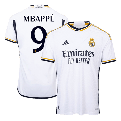 Tricouri Fotbal Real Madrid MBAPPÉ #9 Acasă 2023/24 Authentic