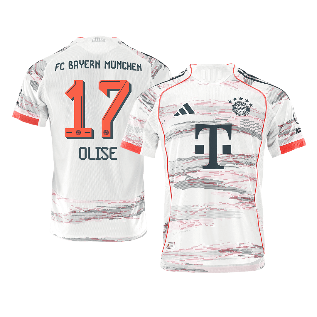 Tricouri Fotbal Bayern Munchen OLISE #17 Deplasare 2025/26 Authentic