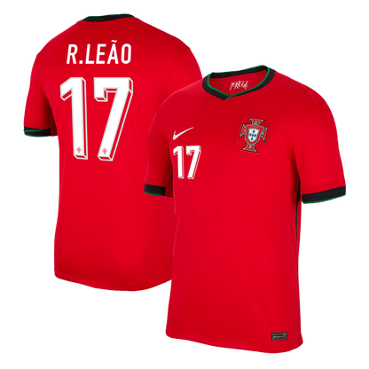 Tricouri Fotbal Portugalia R.LEÃO #17 Acasă 2024 - Super