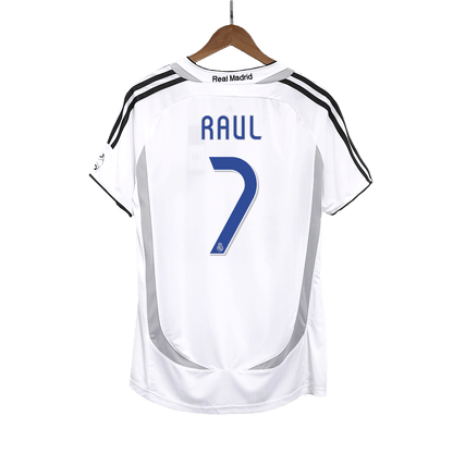Tricouri Fotbal Vintage Real Madrid RAUL #7 Acasă 2006/07