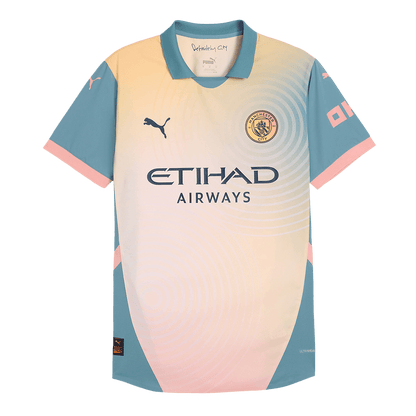 Tricouri Fotbal Manchester City RODRIGO #16 Al Patrulea 2024/25 Authentic - Definitely City