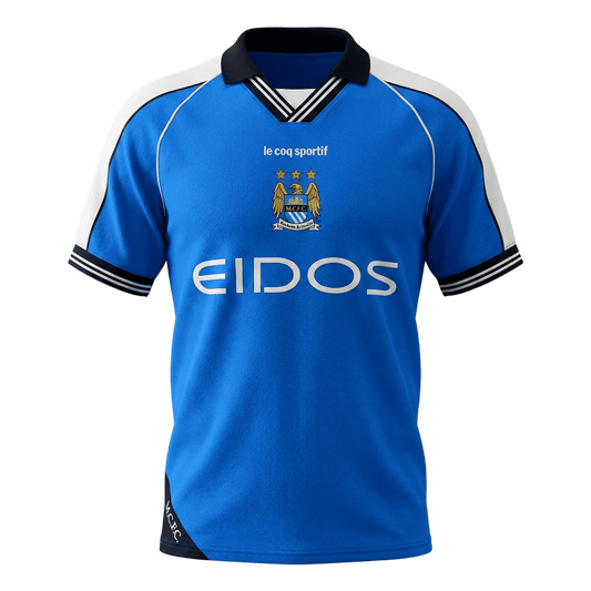 Tricouri Fotbal Vintage Manchester City Acasă 1999/01