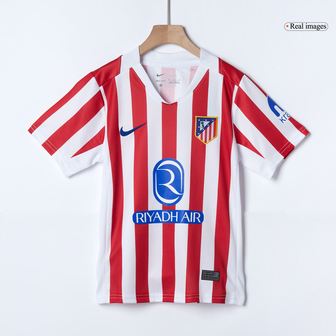 Set Tricouri Fotbal Atletico Madrid Acasă 2025/26 Pentru Copii