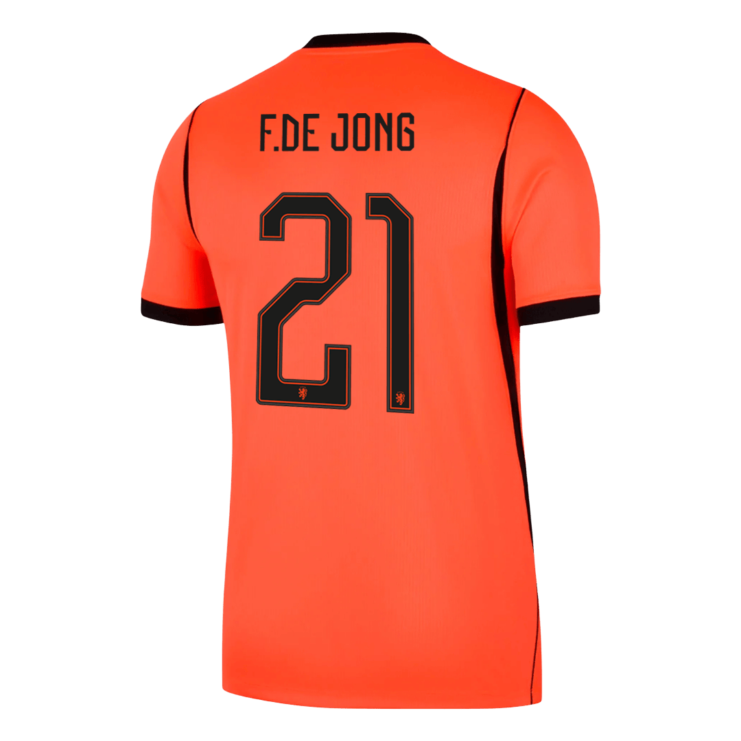 Tricouri Fotbal Netherlands F.DE JONG #21 Acasă Cupa Mondială 2026