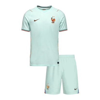 Set Tricouri Fotbal Franța Deplasare Cupa Mondială 2026 Pentru Copii