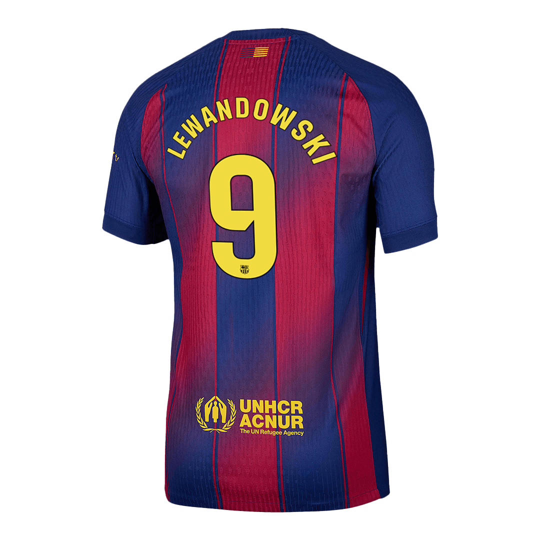 Tricouri Fotbal Barcelona LEWANDOWSKI #9 Acasă 2025/26 Authentic