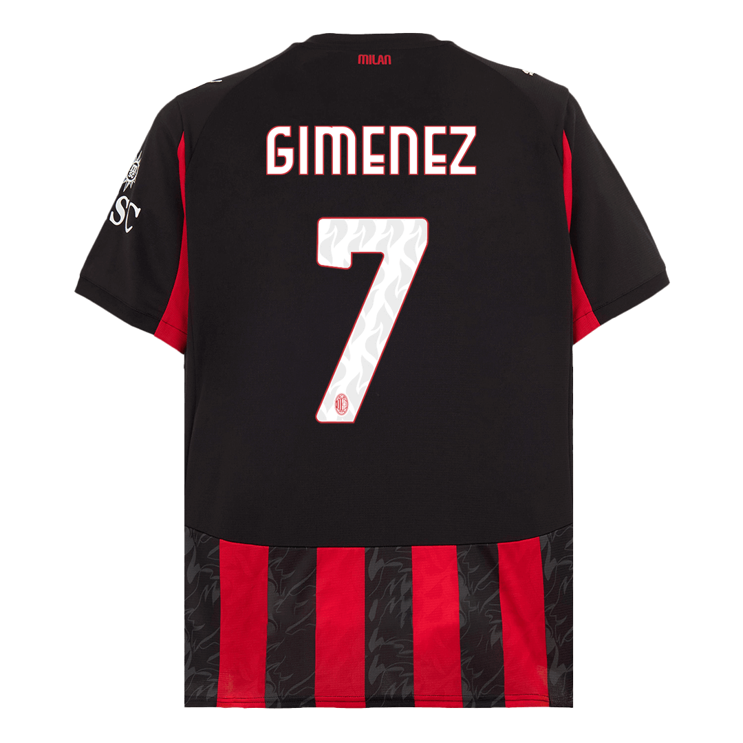 Tricouri Fotbal AC Milan GIMENEZ #7 Acasă 2025/26 - Premium