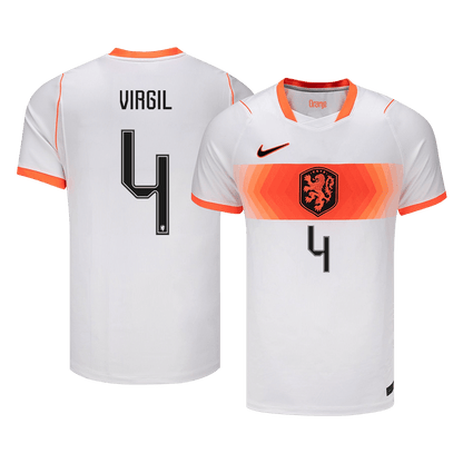 Tricouri Fotbal Netherlands VIRGIL #4 Deplasare Cupa Mondială 2026