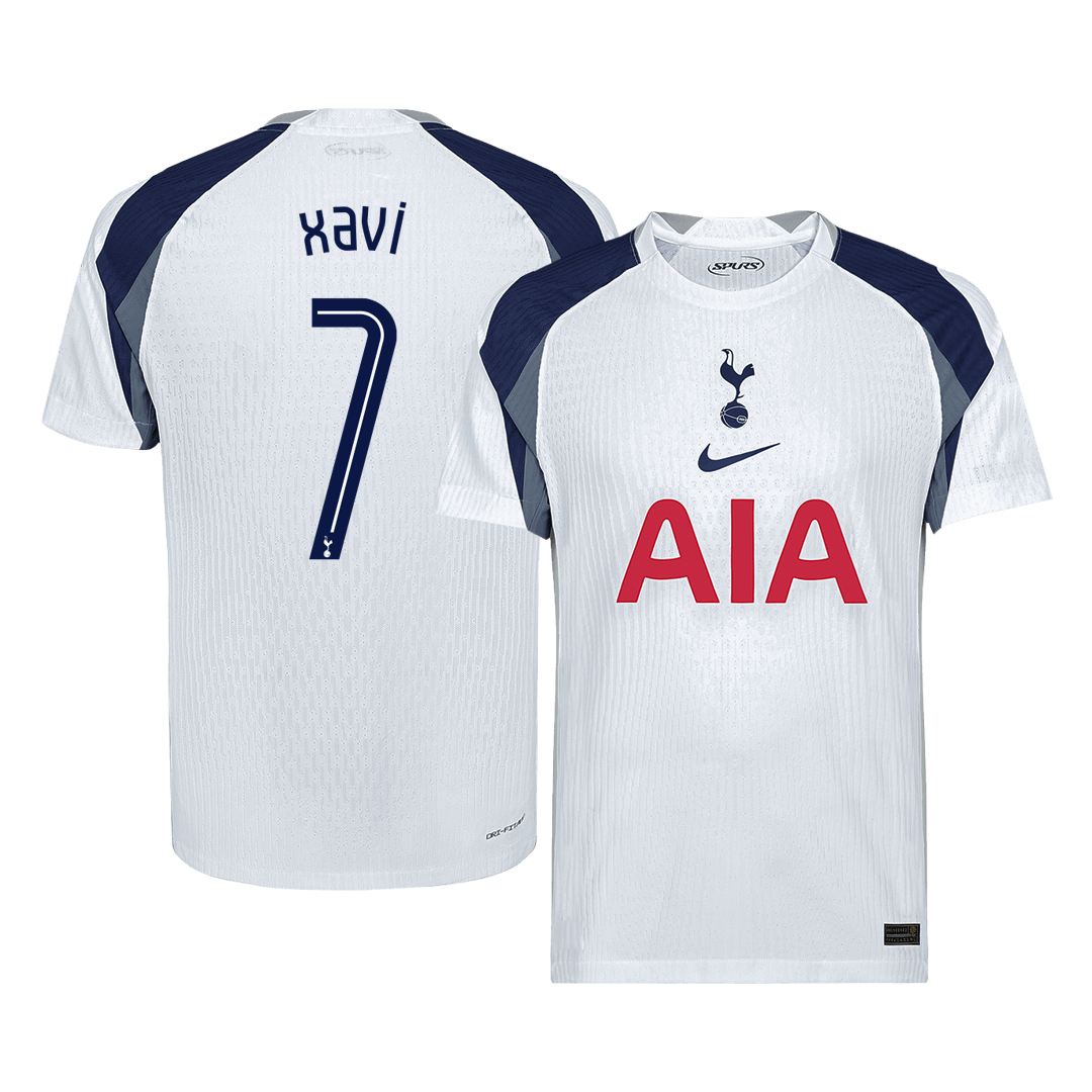 Tricouri Fotbal Tottenham Hotspur XAVI #7 Acasă 2025/26 Authentic - UCL