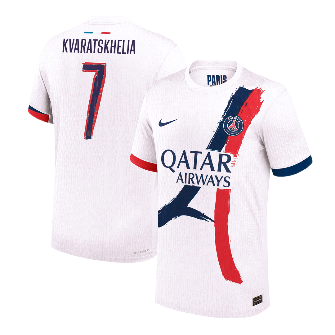 Tricouri Fotbal PSG KVARATSKHELIA #7 Deplasare 2024/25 Authentic - UCL