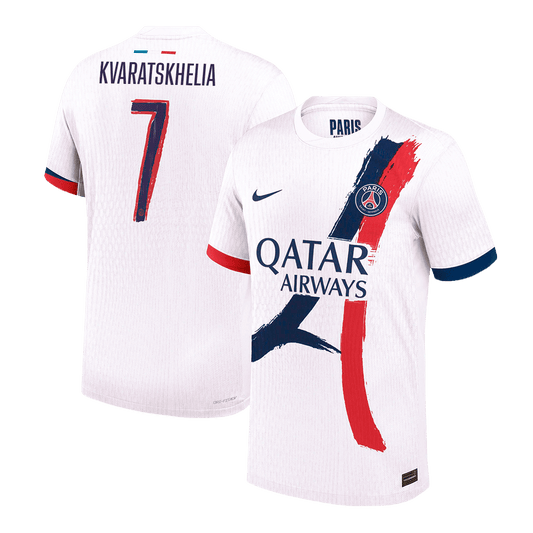 Tricouri Fotbal PSG KVARATSKHELIA #7 Deplasare 2024/25 Authentic - UCL