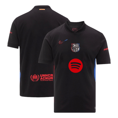 Tricouri Fotbal Barcelona Deplasare 2024/25 (Spotify Logo Without Text) (mărime mare)