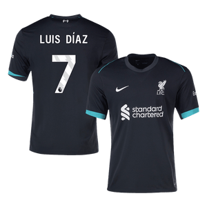 Tricouri Fotbal Liverpool LUIS DÍAZ #7 Deplasare - Super (mărime mare)