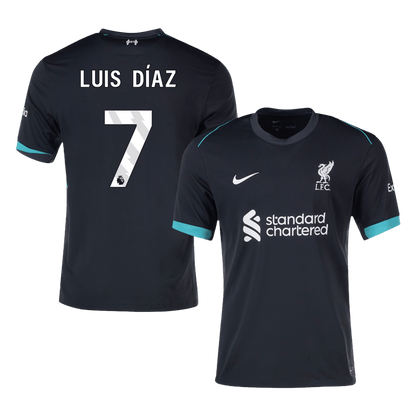 Tricouri Fotbal Liverpool LUIS DÍAZ #7 Deplasare 2024/25 - Super (mărime mare)