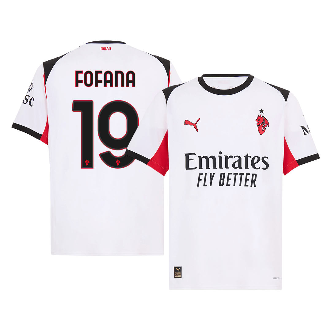 Tricouri Fotbal AC Milan FOFANA #19 Deplasare 2025/26