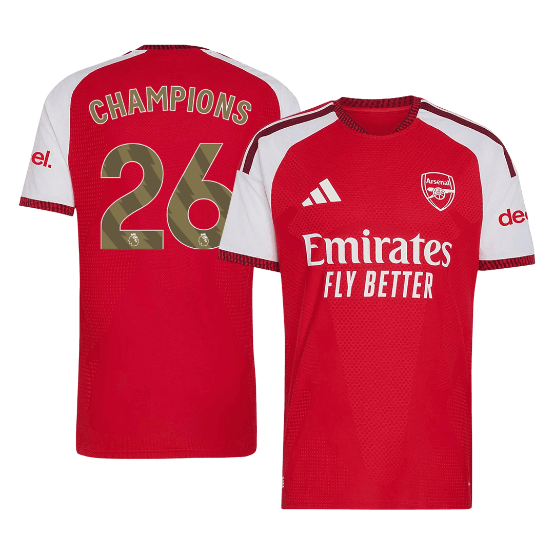 Tricouri Fotbal Arsenal CHAMPIONS #26 Acasă 2026/27 Authentic - CHAMPIONS