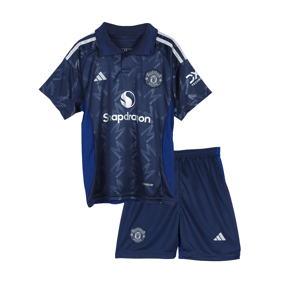 Set Tricouri Fotbal Manchester United Deplasare 2024/25 Pentru Copii
