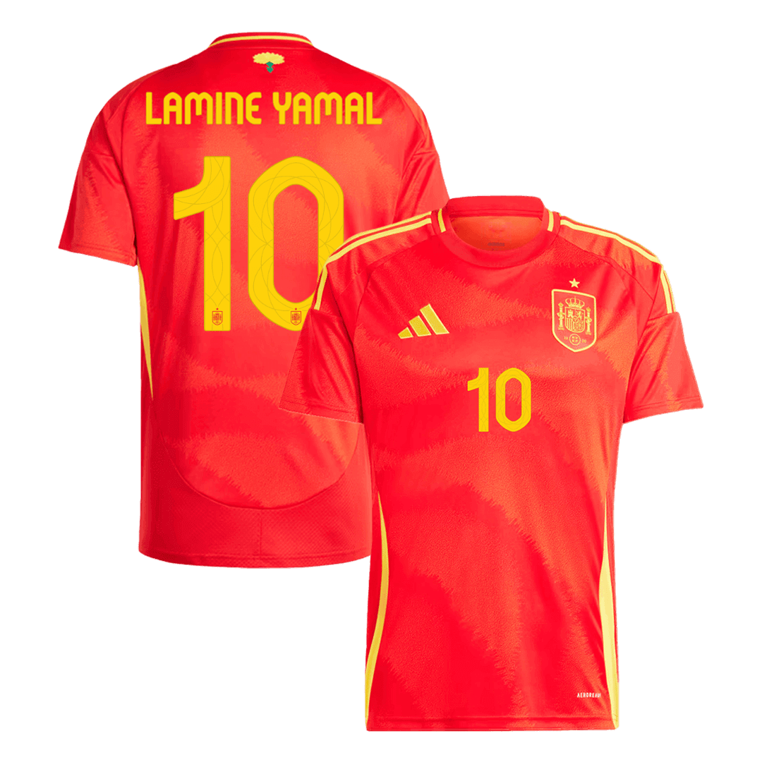 Tricouri Fotbal Spania LAMINE YAMAL #10 Acasă 2024