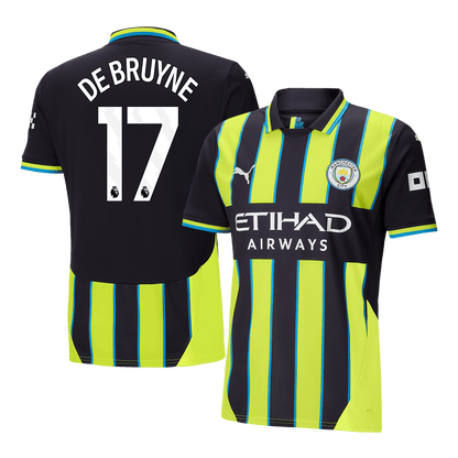 Tricouri Fotbal Manchester City DE BRUYNE #17 Deplasare 2024/25 (mărime mare)