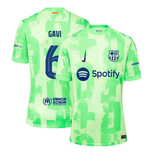 Tricouri Fotbal Barcelona GAVI #6 Treilea 2024/25 UCL - Super (mărime mare)