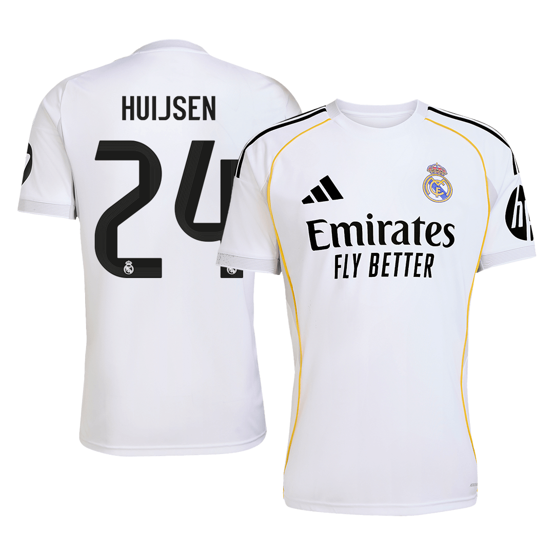 Tricouri Fotbal Real Madrid HUIJSEN #24 Acasă 2025/26 - Premium