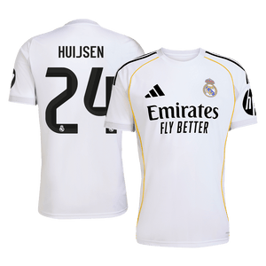 Tricouri Fotbal Real Madrid HUIJSEN #24 Acasă 2025/26 - Premium