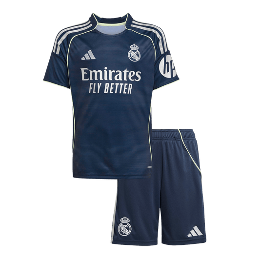 Set Tricouri Fotbal Real Madrid Deplasare 2025/26 Pentru Copii