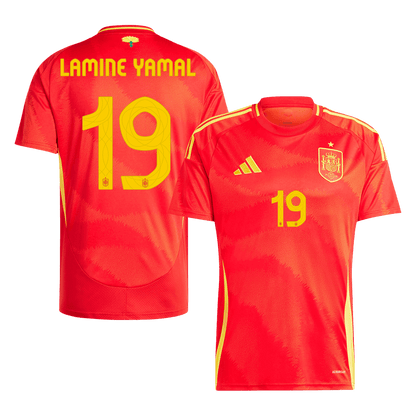 Tricouri Fotbal Spania LAMINE YAMAL #19 Acasă 2024