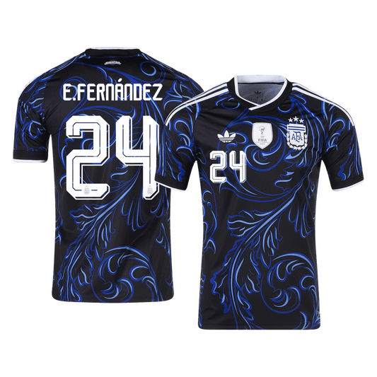 Tricouri Fotbal Argentina E. FERNÁNDEZ #24 Deplasare Cupa Mondială 2026